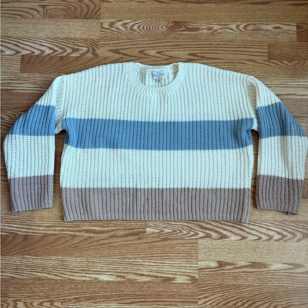 Cropped Striped Sweater